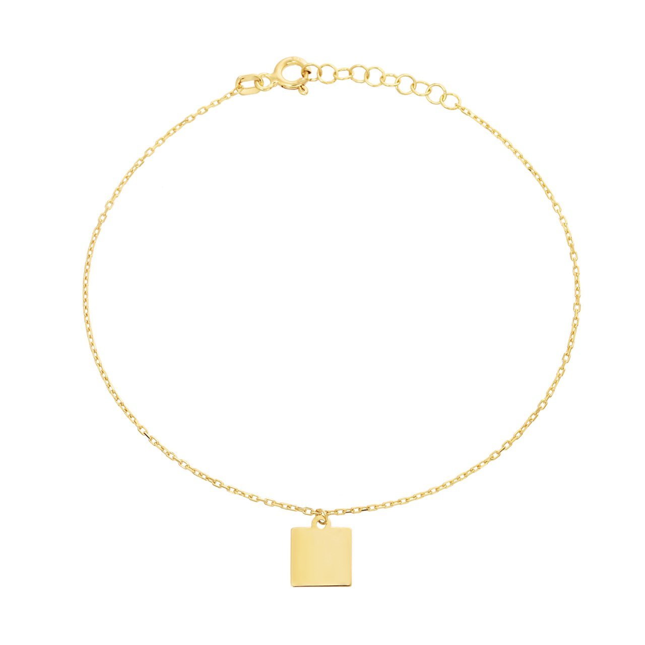 Kare Detay Gümüş Bileklik