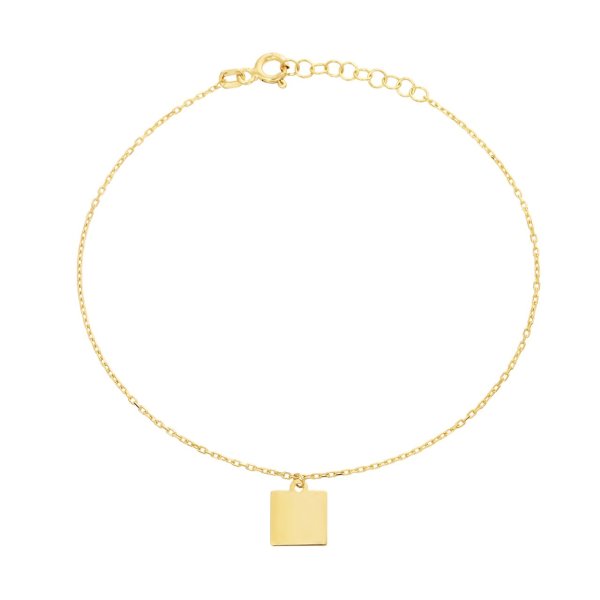 Kare Detay Gümüş Bileklik