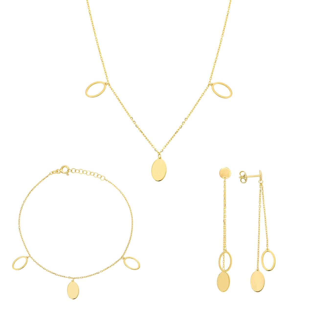 Sallantılı Gümüş Set