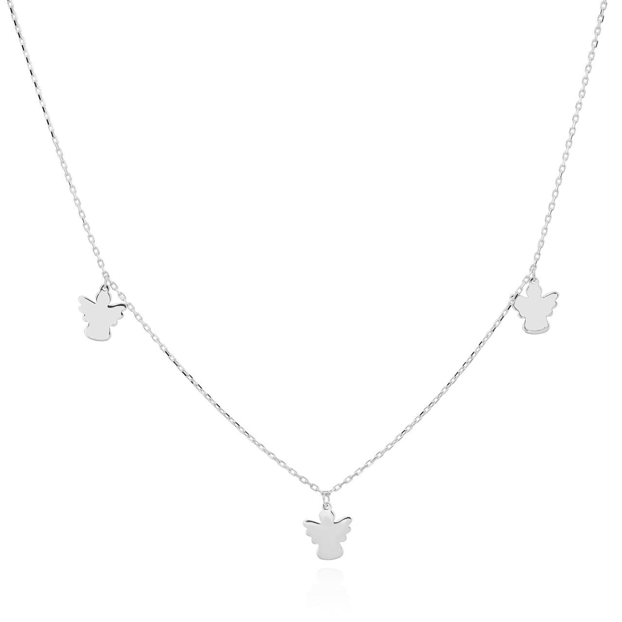 Melek Figürlü Gümüş Kolye