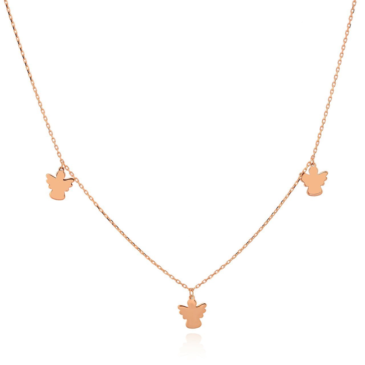 Melek Figürlü Gümüş Kolye