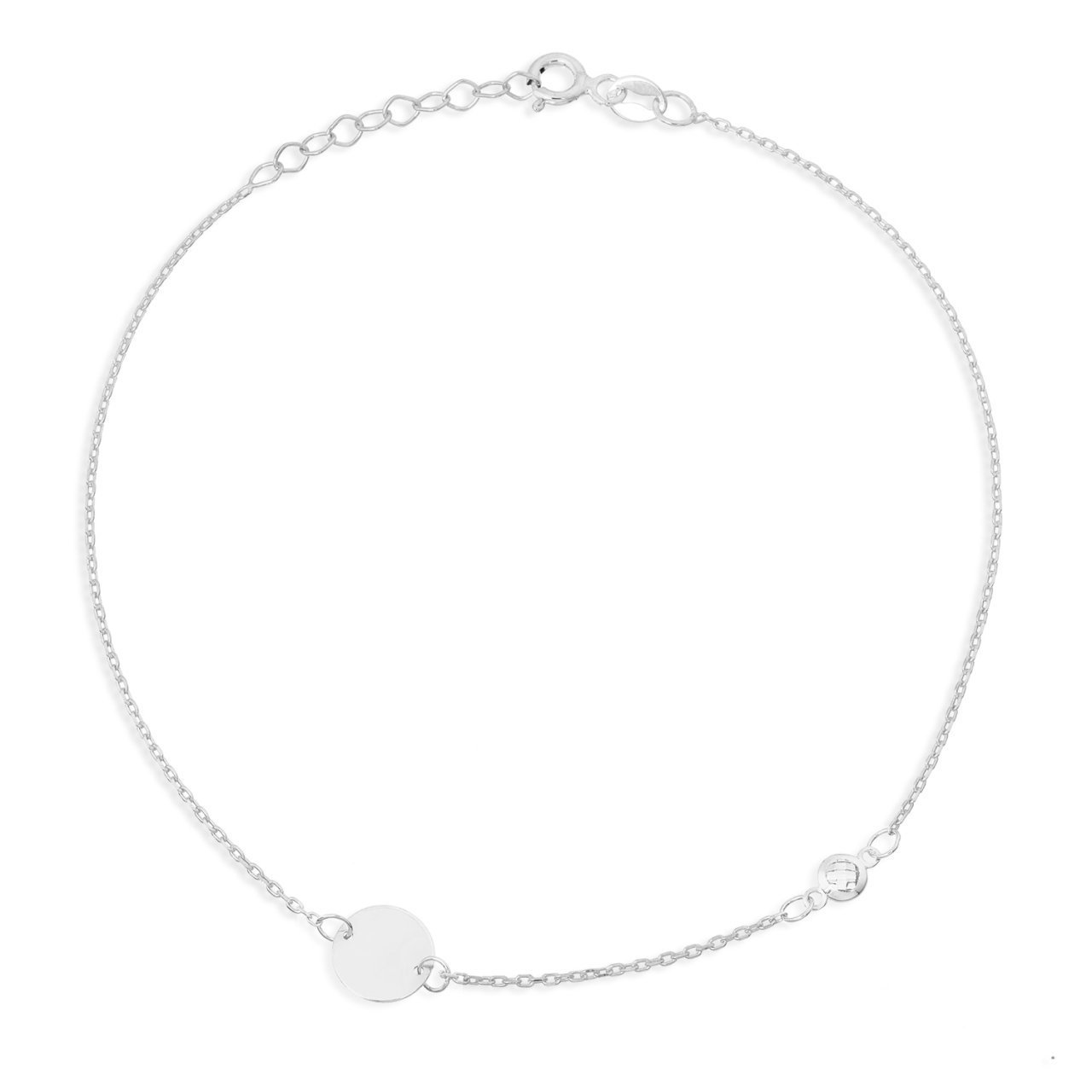 Taş Ve Daire Figürlü Gümüş Rengi Bileklik