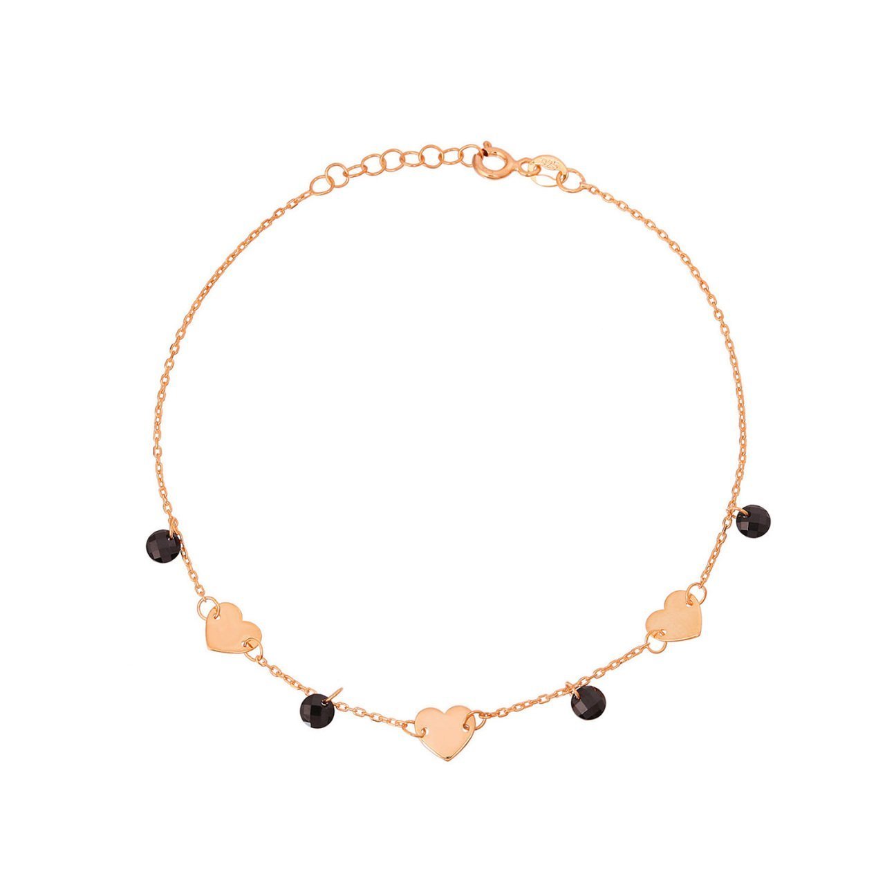 Kalp Detaylı Gümüş Bileklik