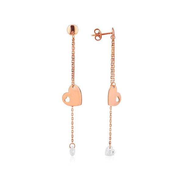 Kalp Figürlü Gümüş Küpe