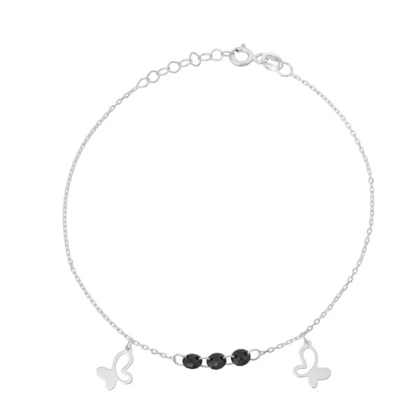 Kelebek Detaylı Gümüş Set