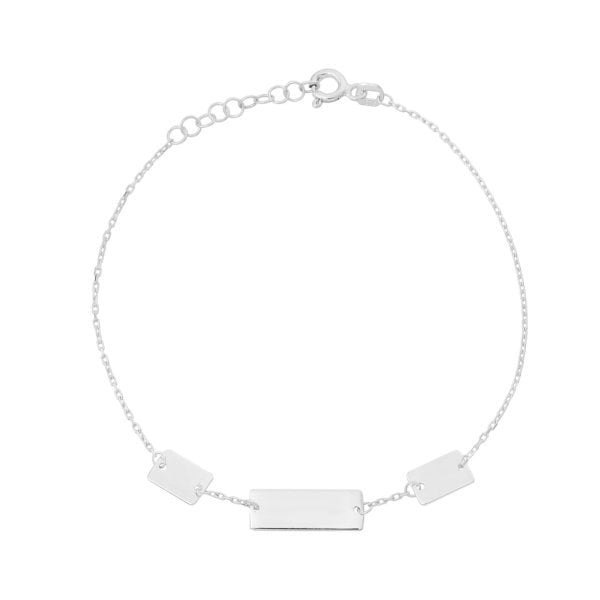 Dikdörtgen Detay Gümüş Set