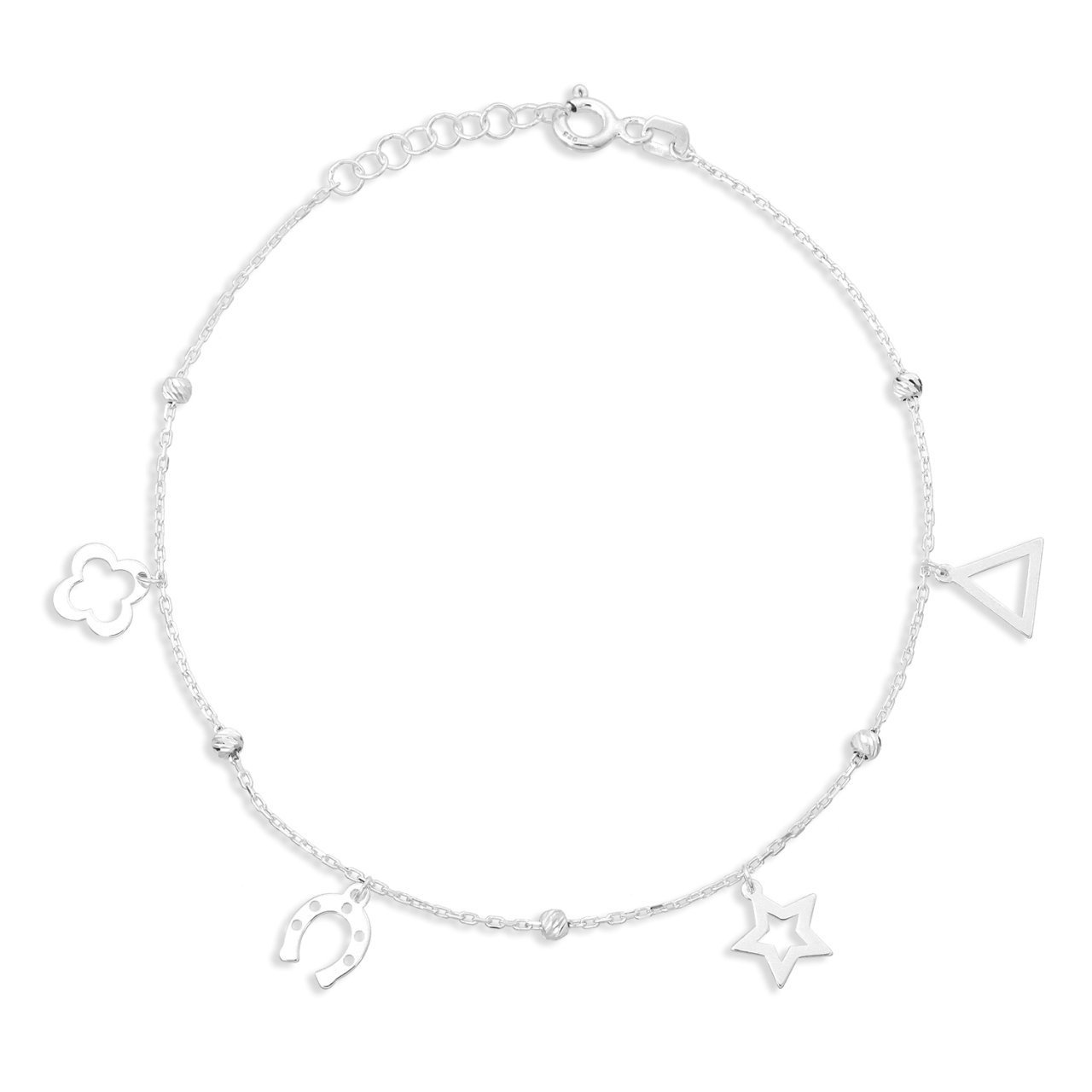 Geometrik Figürlü Gümüş Bileklik