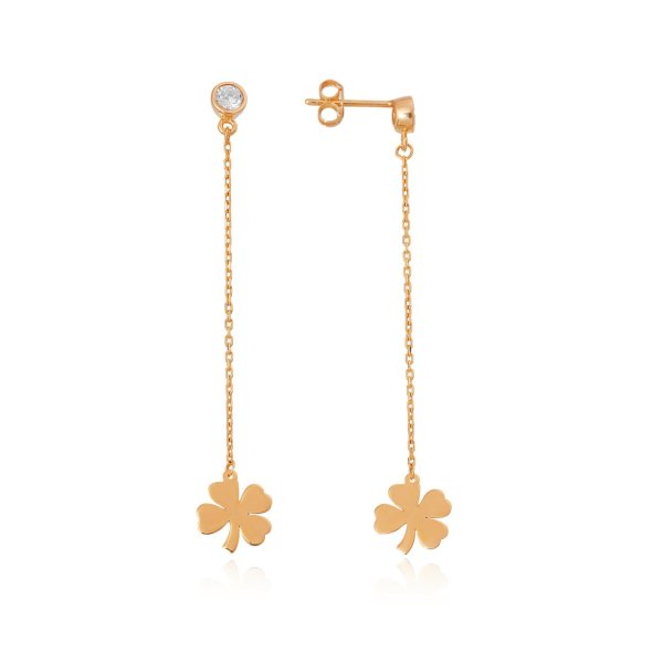 Yoncalı Rose Kaplama Küpe