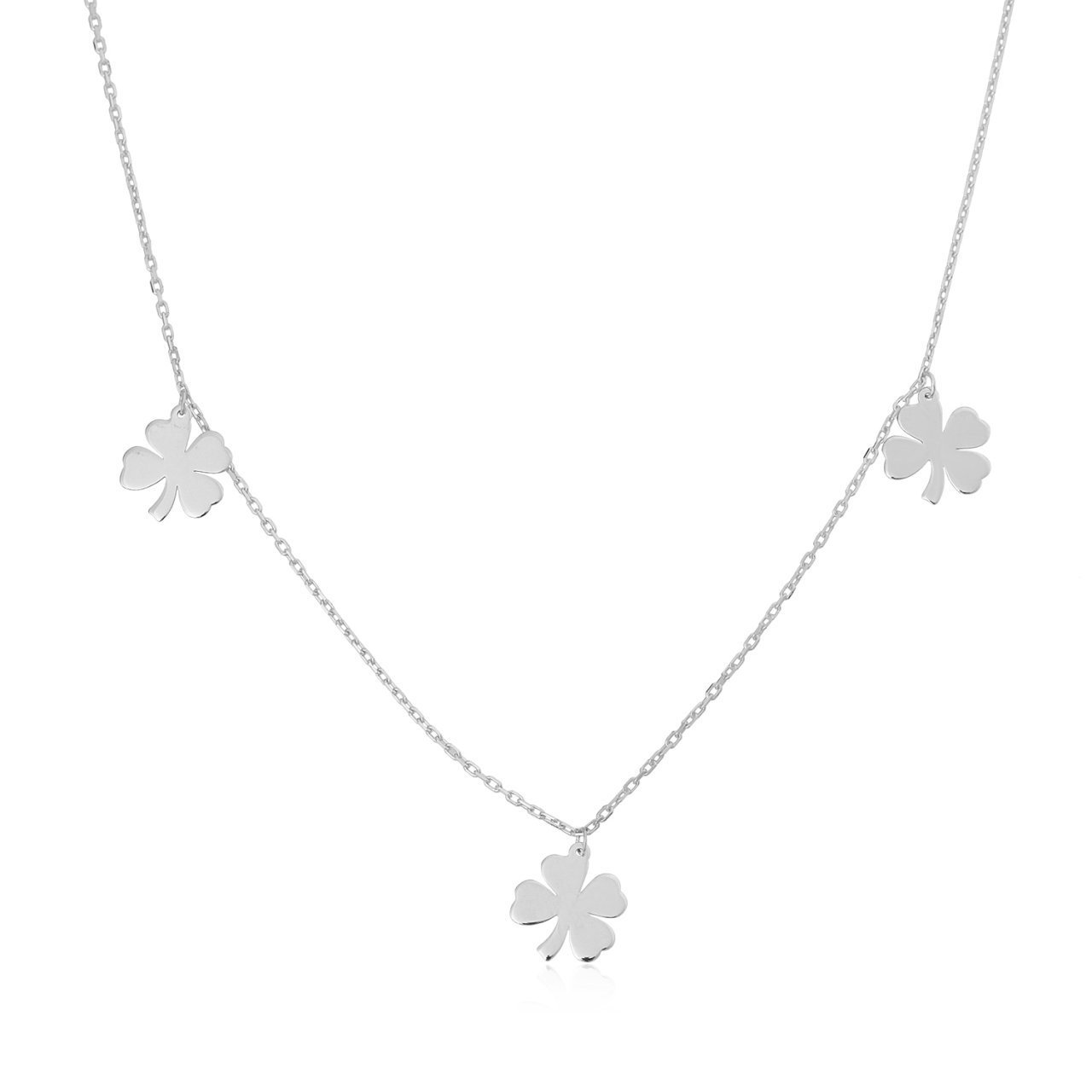 Yoncalı Rodyum Kaplama Kolye