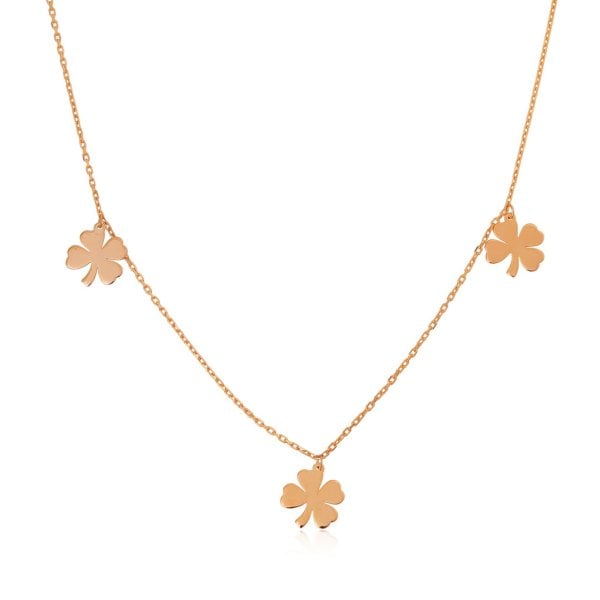 Yoncalı Rose Kaplama Kolye