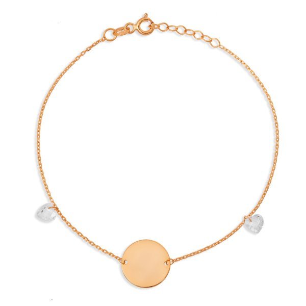 Kalpli Zirkon Taşlı Tasarım Gümüş Bileklik