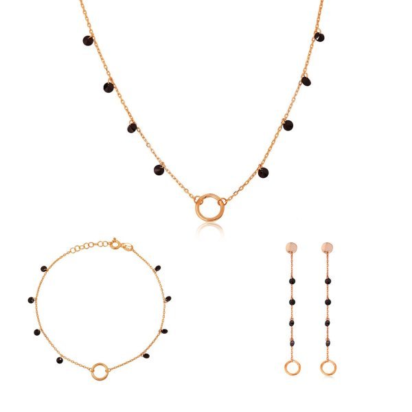 Halka Detaylı Gümüş Set