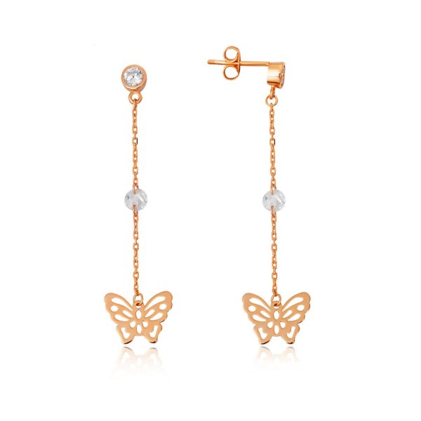 Kelebek Figürlü Gümüş Küpe