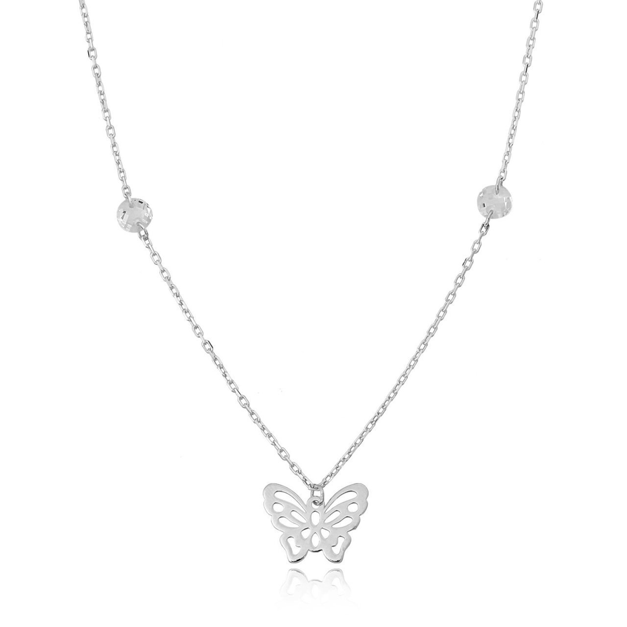 Kelebek Figürlü Gümüş Kolye
