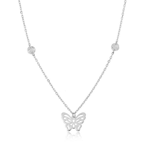 Kelebek Figürlü Gümüş Kolye