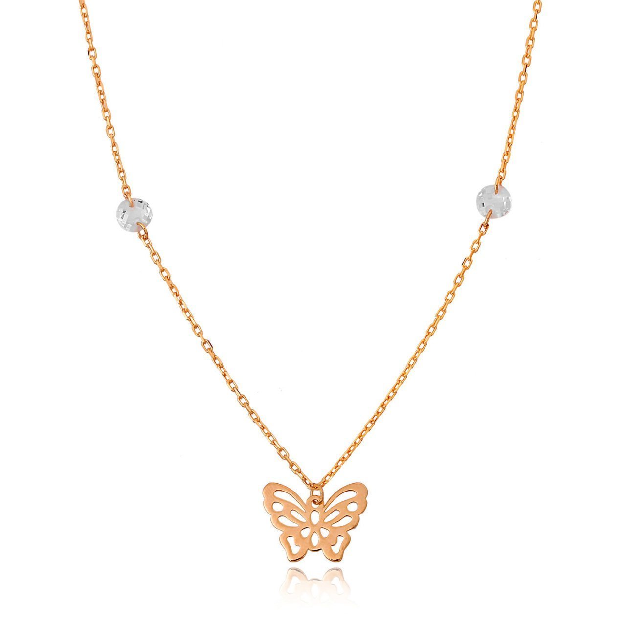 Kelebek Figürlü Gümüş Kolye