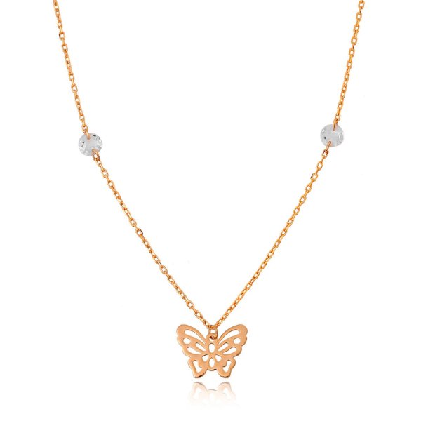 Kelebek Figürlü Gümüş Kolye