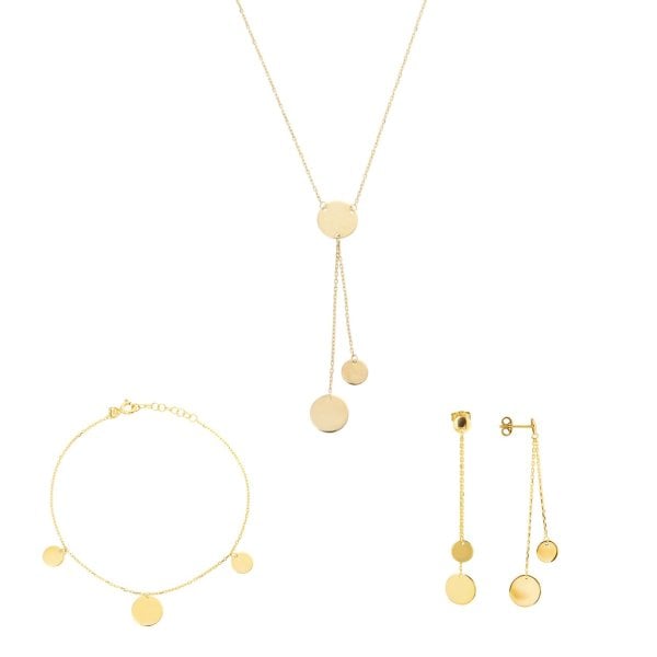 Pullu Gümüş Set