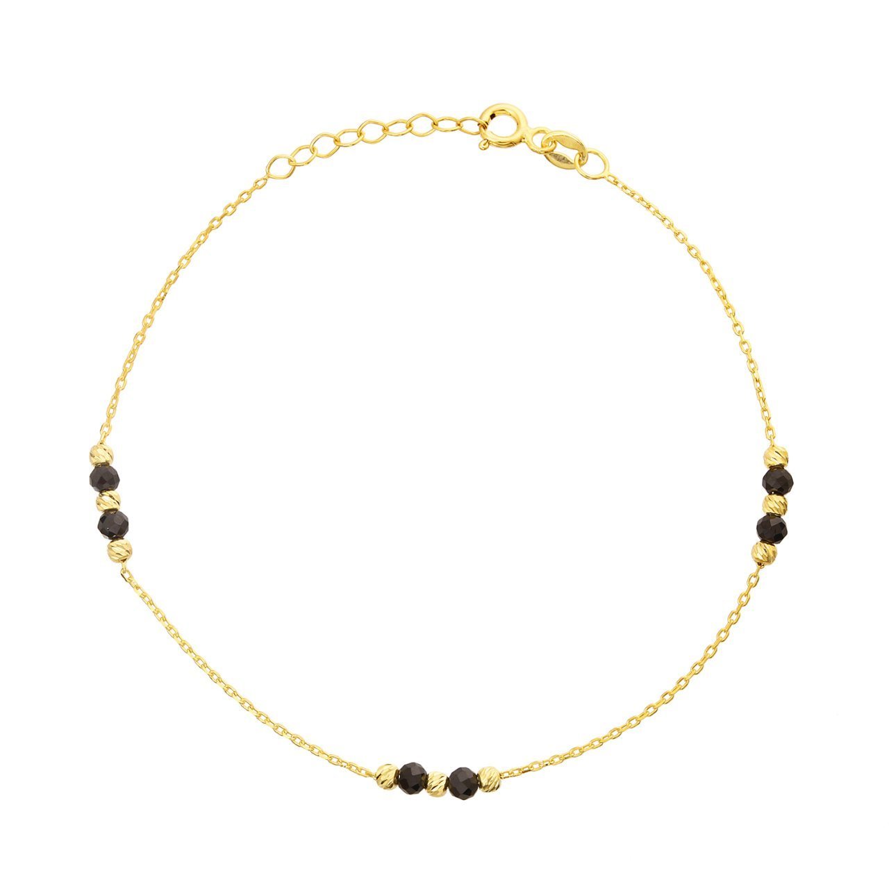 Oniks Taşlı Gümüş Bileklik