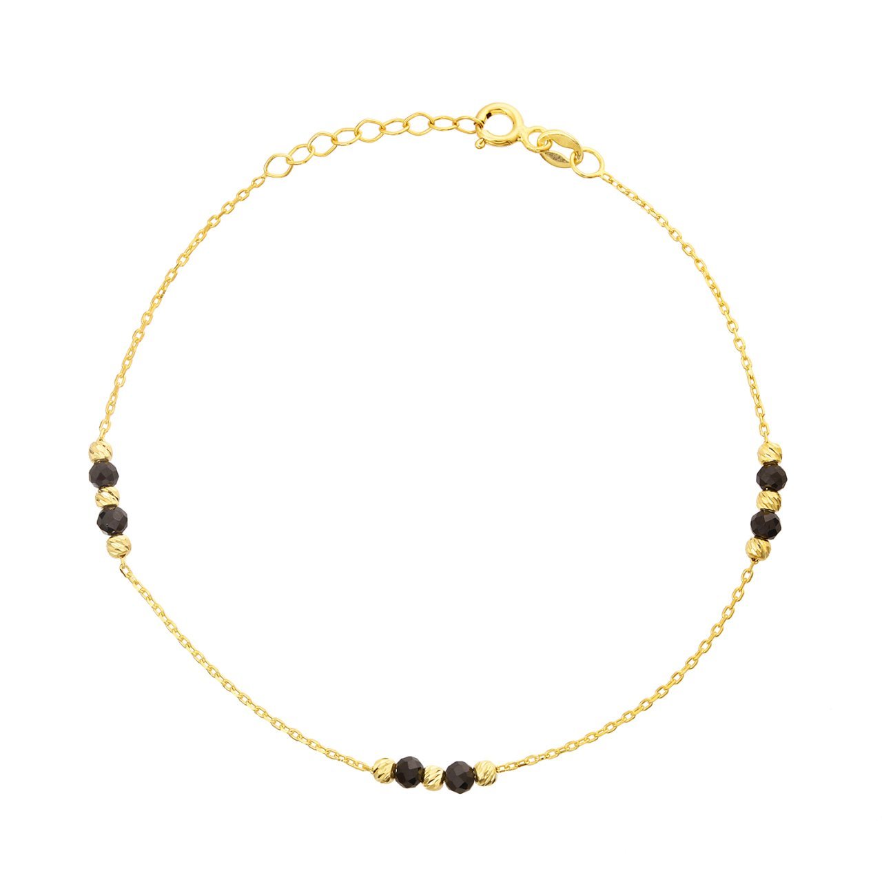 Oniks Taşlı Gümüş Bileklik