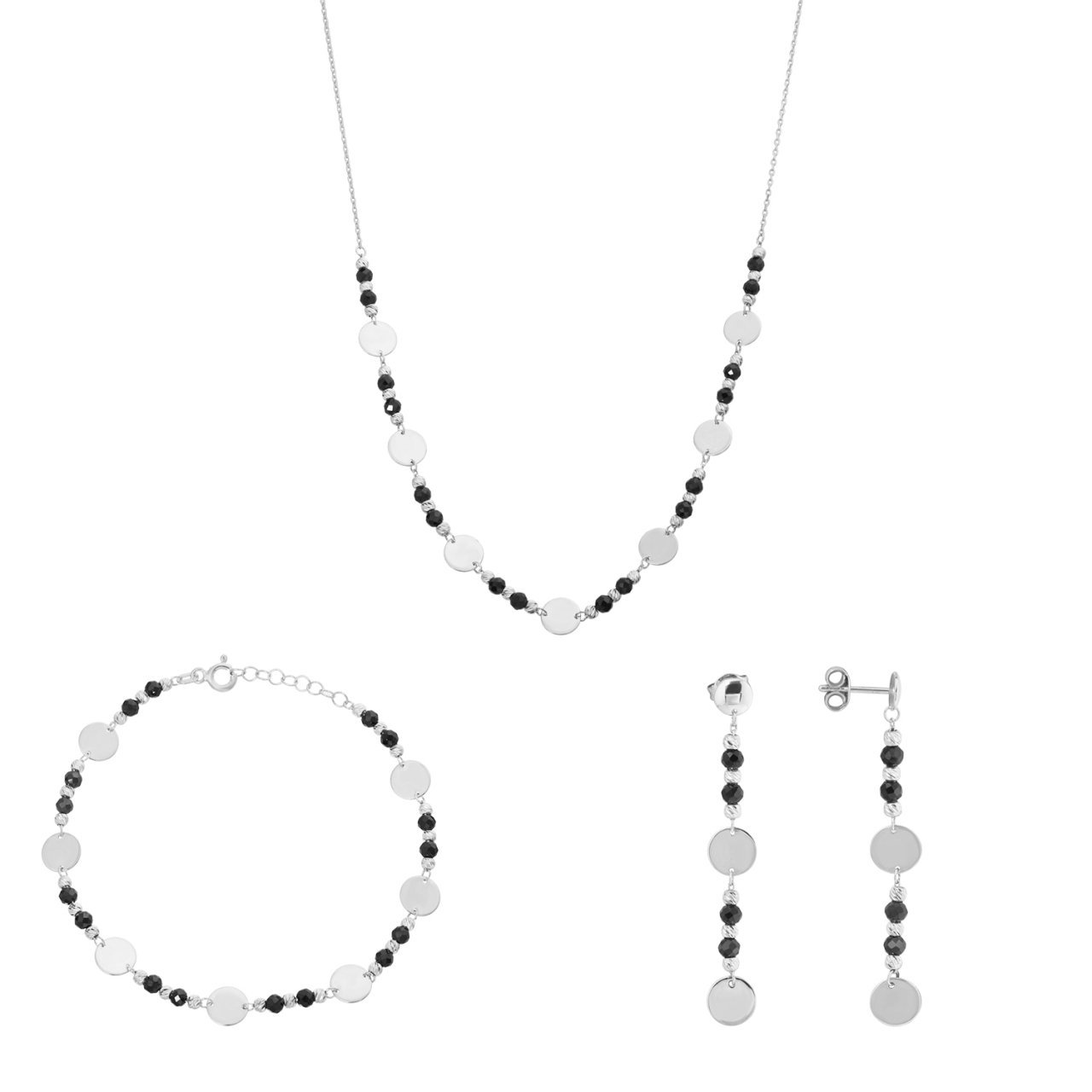 Pul Detaylı Gümüş Set