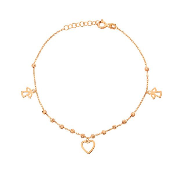 Kalp Ve Melek Figürlü Gümüş Set