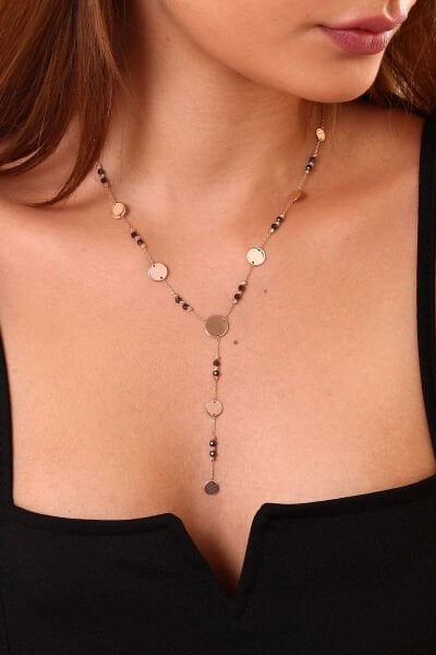 Gümüş Daire Figürlü Sallantılı Kolye