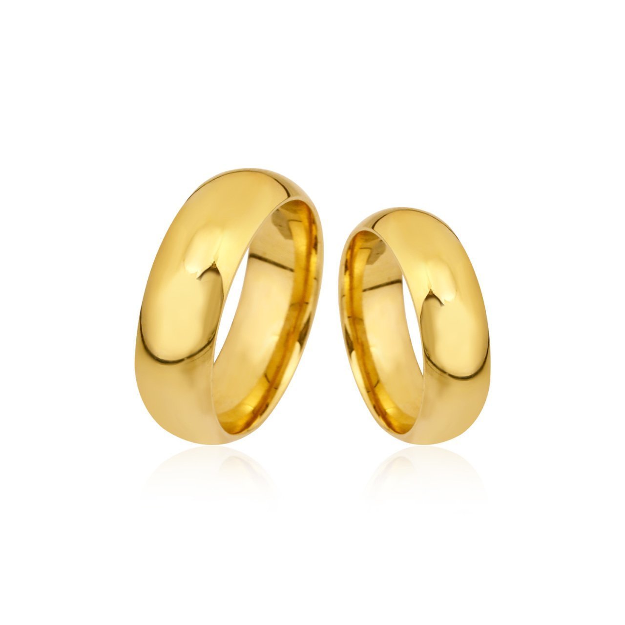 Klasik 7 mm. İçi Boş Bombeli  Çift Alyans